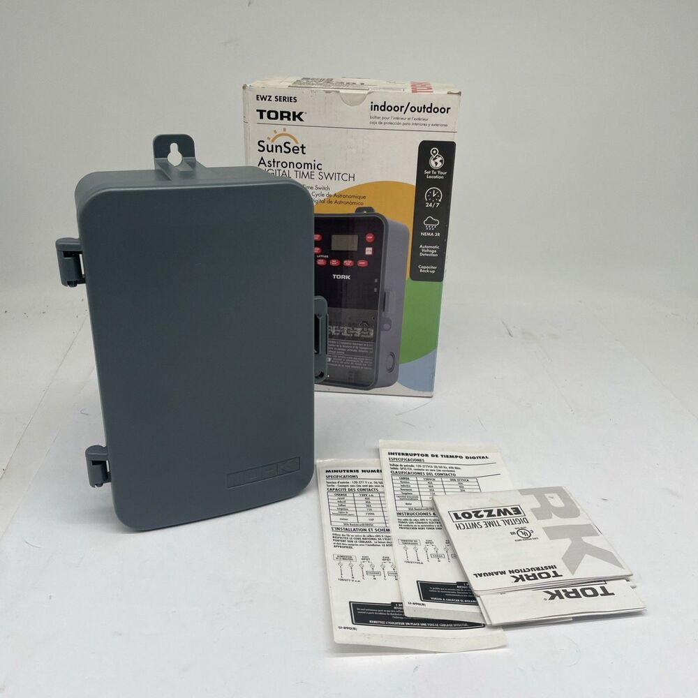 Tork Astronomic 7-Day Digital Time Switch EWZ201 NEW OPEN BOX